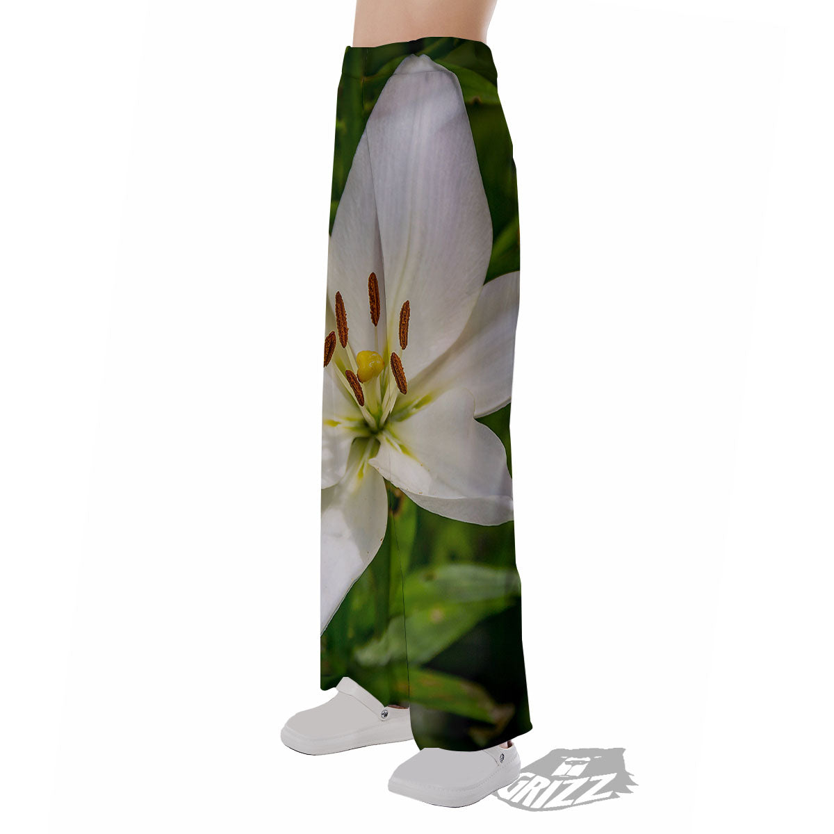 Floral Lily Print Pajama Pants-grizzshop