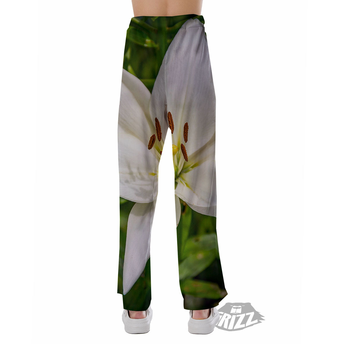 Floral Lily Print Pajama Pants-grizzshop
