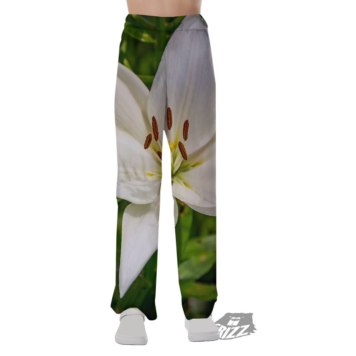 Floral Lily Print Pajama Pants-grizzshop