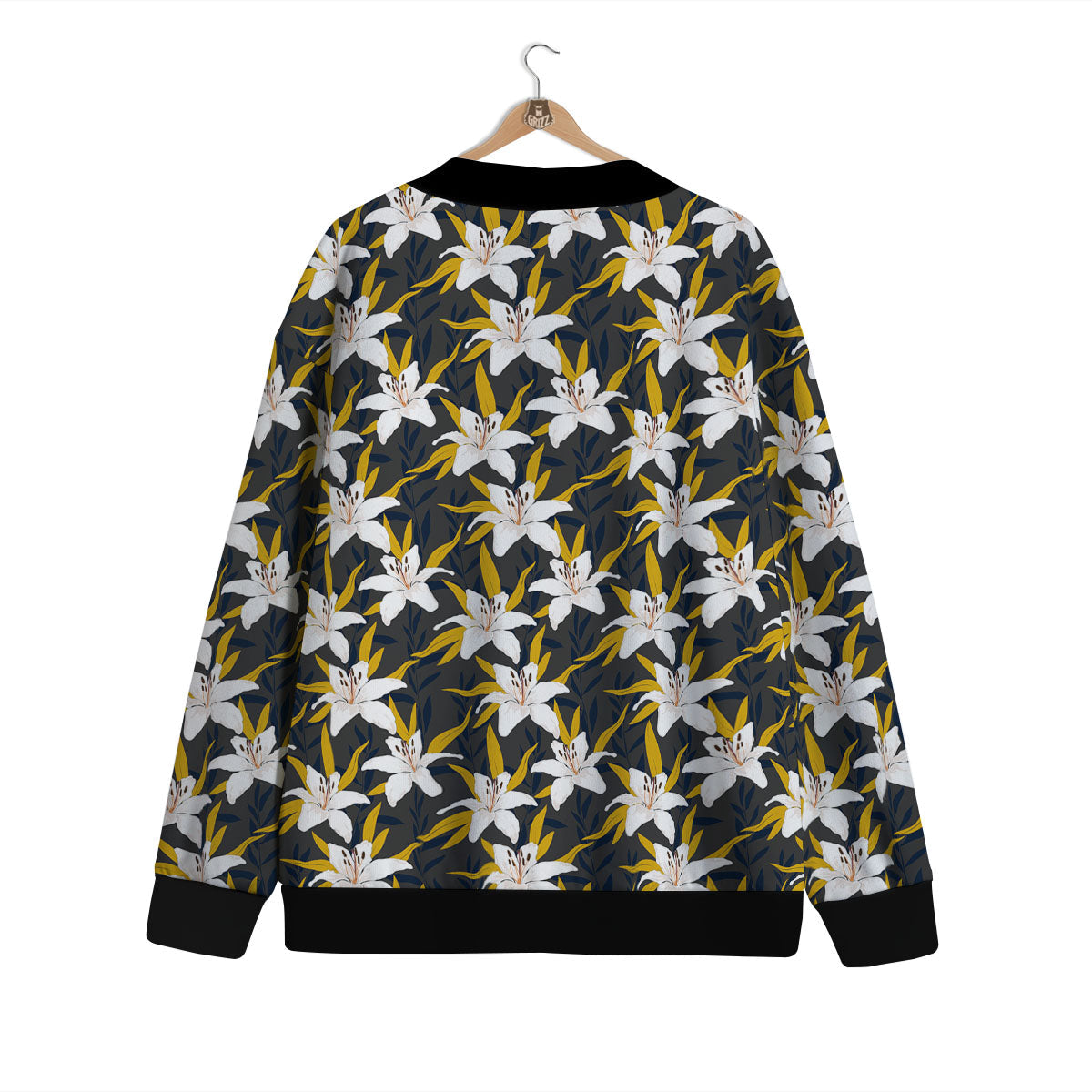 Floral Lily Print Pattern Cardigan-grizzshop