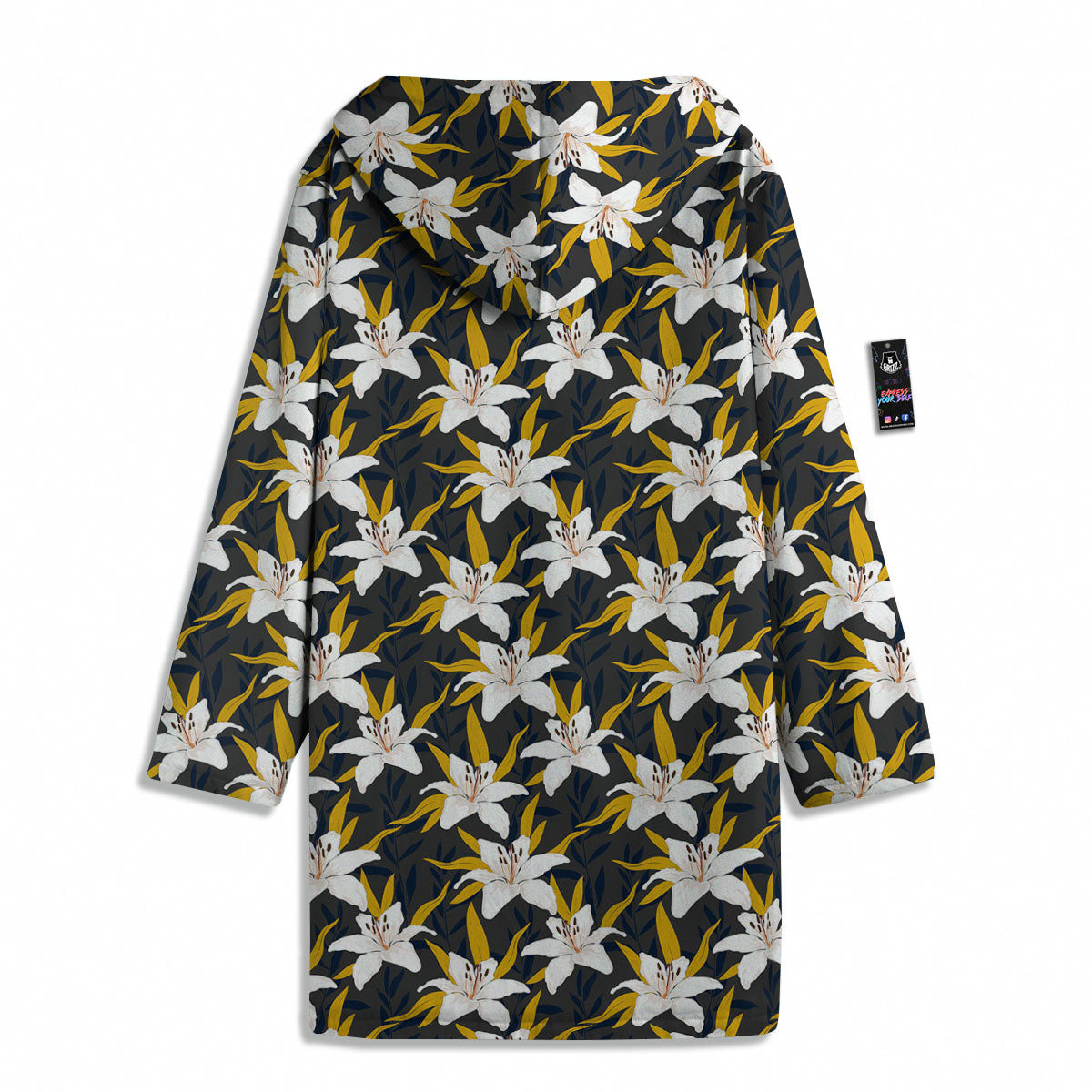 Floral Lily Print Pattern Men's Windbreaker Jacket-grizzshop
