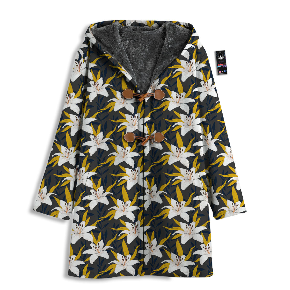 Floral Lily Print Pattern Men's Windbreaker Jacket-grizzshop