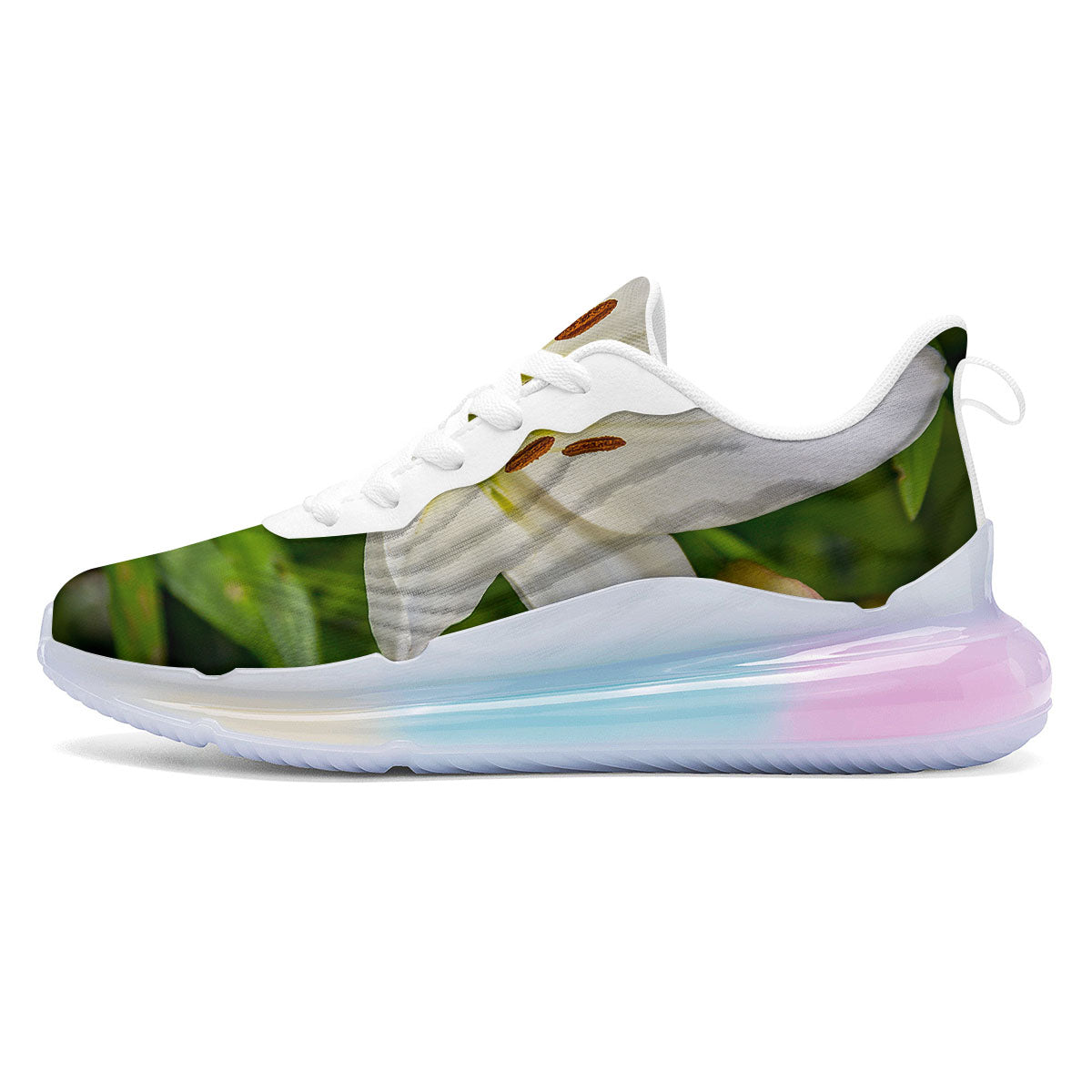 Floral Lily Print Running Sneakers-grizzshop