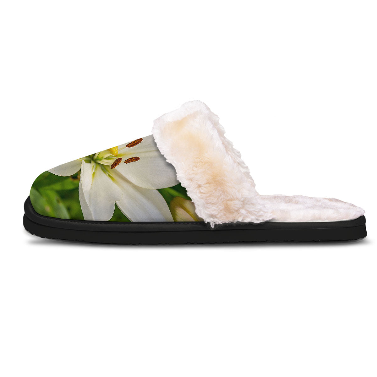 Floral Lily Print Slippers-grizzshop