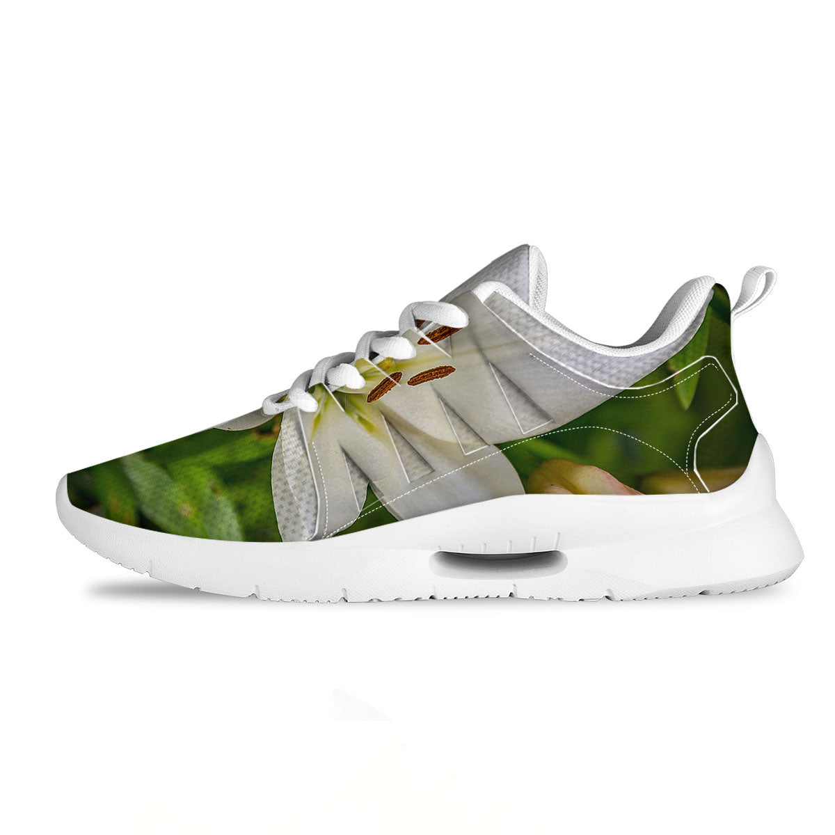 Floral Lily Print Tennis Shoes-grizzshop