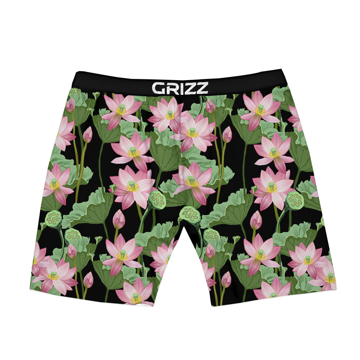 Floral Lotus Vintage Print Pattern Boxer Briefs-grizzshop