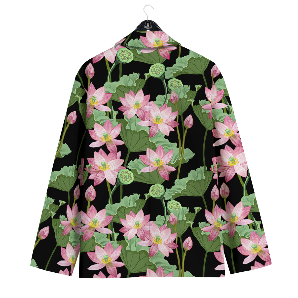 Floral Lotus Vintage Print Pattern Men's Sport Coat-grizzshop