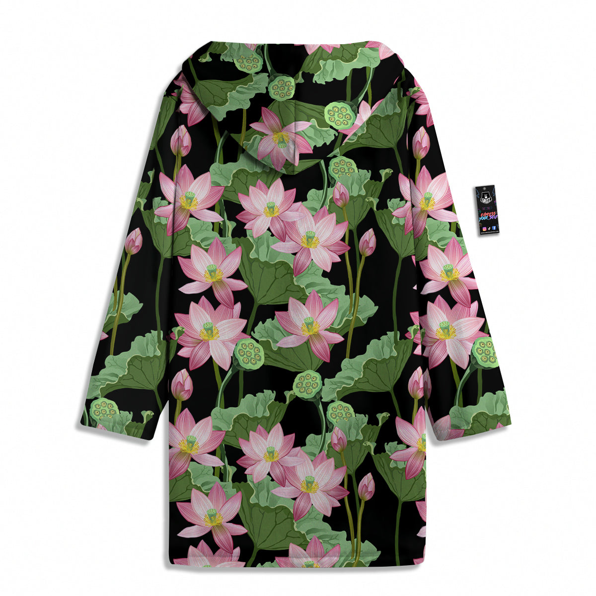 Floral Lotus Vintage Print Pattern Men's Windbreaker Jacket-grizzshop