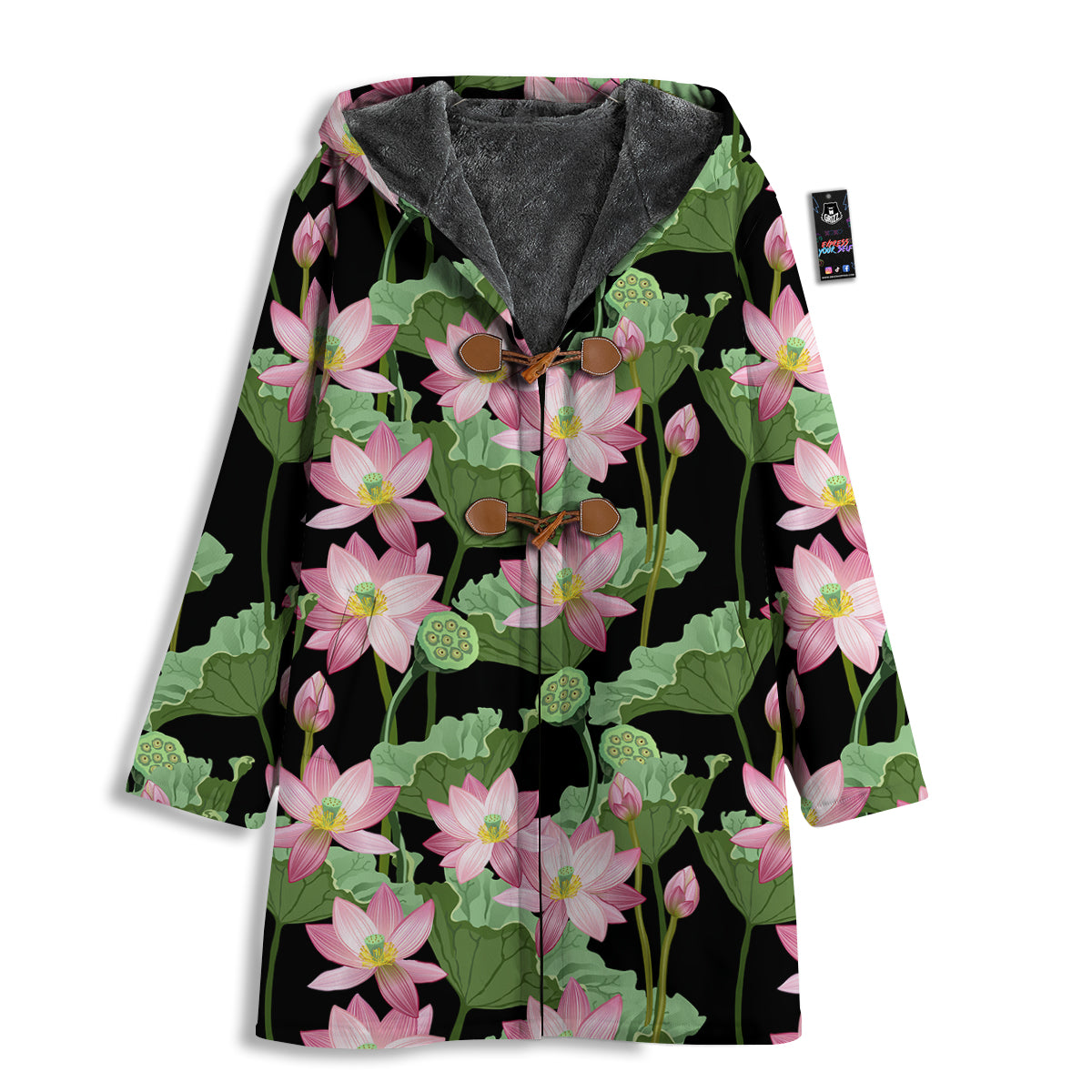 Floral Lotus Vintage Print Pattern Men's Windbreaker Jacket-grizzshop