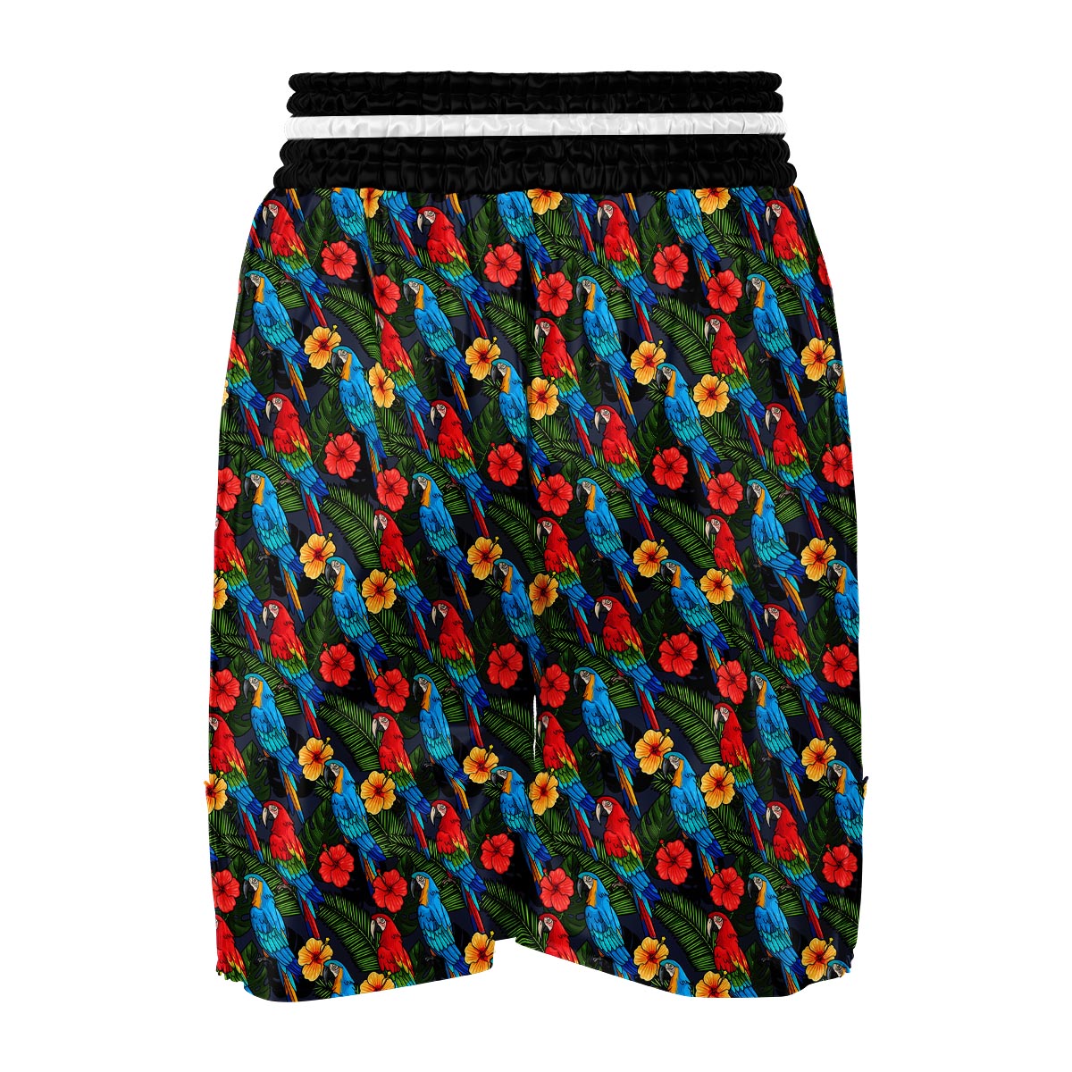 Floral Parrot Bird Pattern Print Boxing Shorts-grizzshop