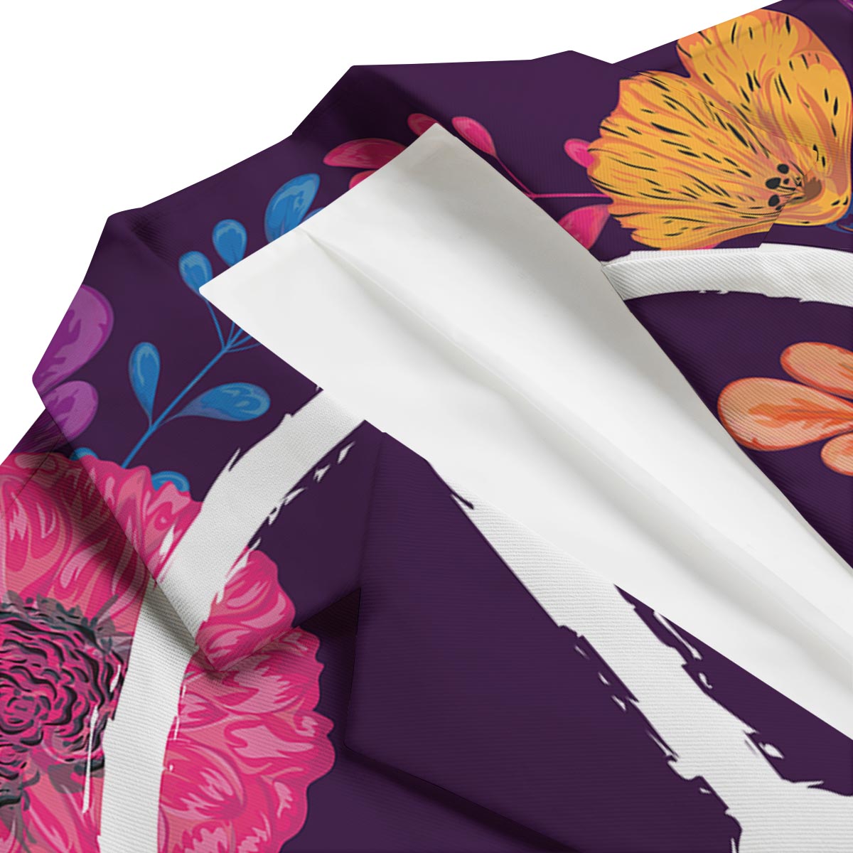 Floral Peace Sign Men's Blazer-grizzshop