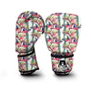 Floral Peacock Print Boxing Gloves-grizzshop