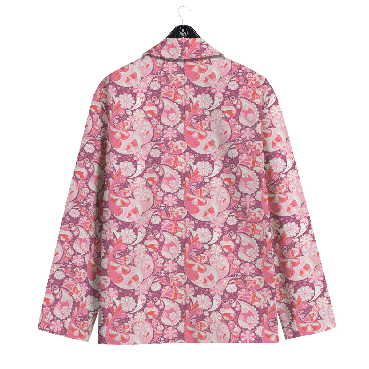 Floral Pink Paisley Print Pattern Men's Sport Coat-grizzshop