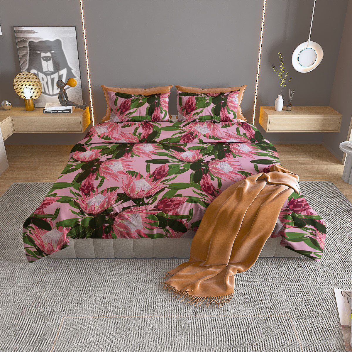 Floral Girly Vintage Print Pattern Duvet Cover Bedding Set