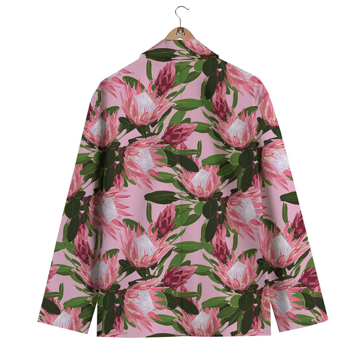 Floral Protea Print Pattern Men's Blazer-grizzshop