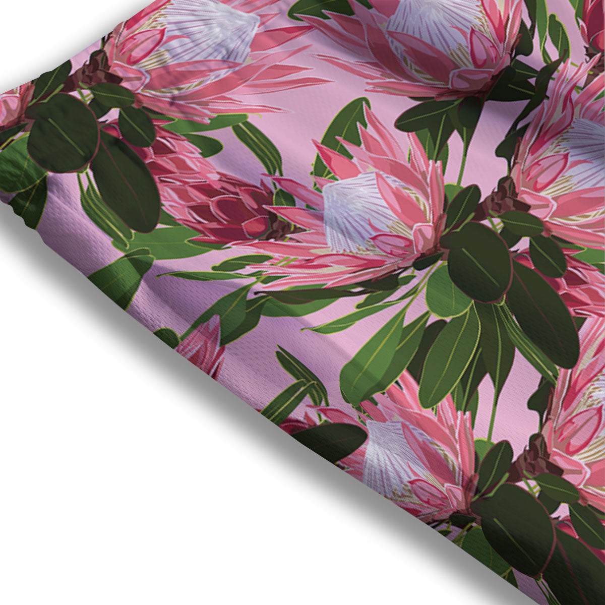 Floral Protea Print Pattern Mesh Shorts