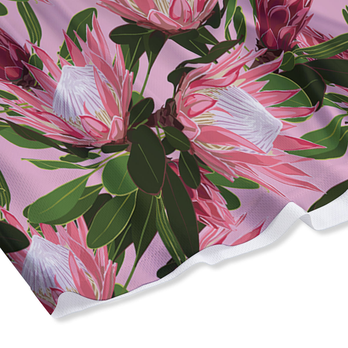 Floral Protea Print Pattern Mesh Shorts