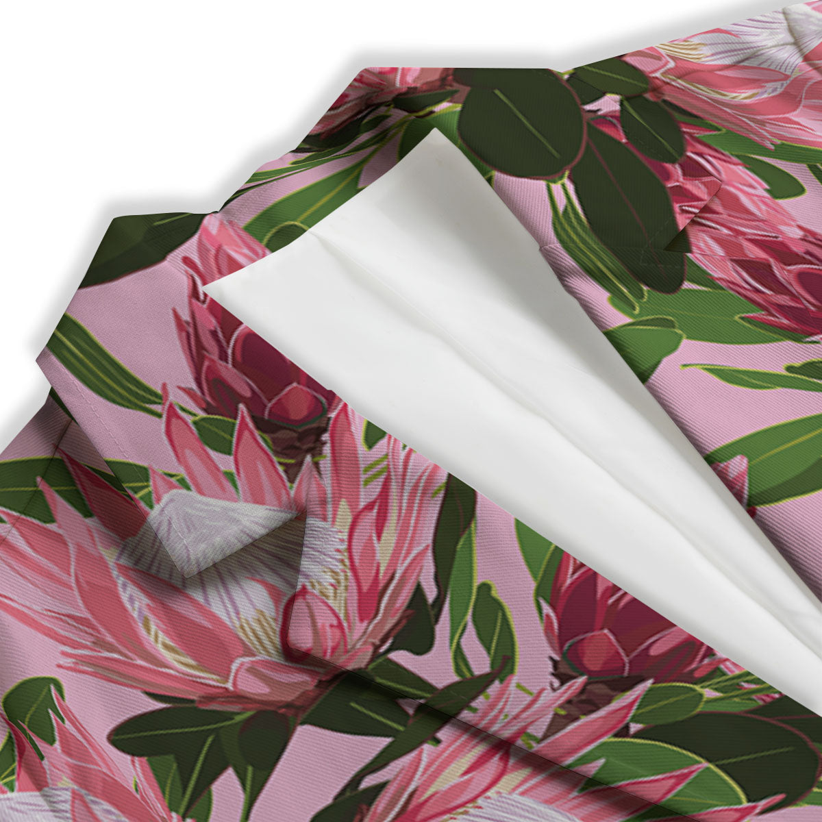 Floral Protea Print Pattern Women's Blazer-grizzshop