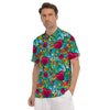 Floral Psychedelic Men's Golf Shirts-grizzshop