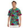 Floral Psychedelic Men's Golf Shirts-grizzshop