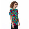 Floral Psychedelic Women's Golf Shirts-grizzshop