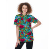 Floral Psychedelic Women's Golf Shirts-grizzshop