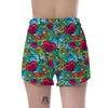 Floral Psychedelic Women's Shorts-grizzshop