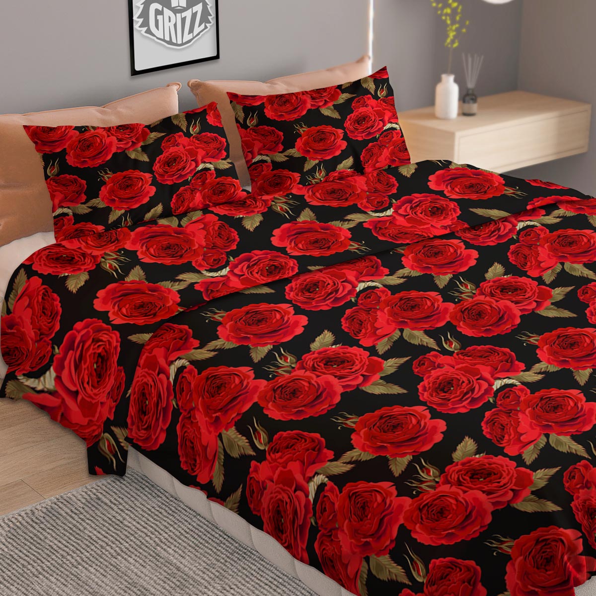 Floral Indian Vintage Print Pattern Duvet Cover Bedding Set
