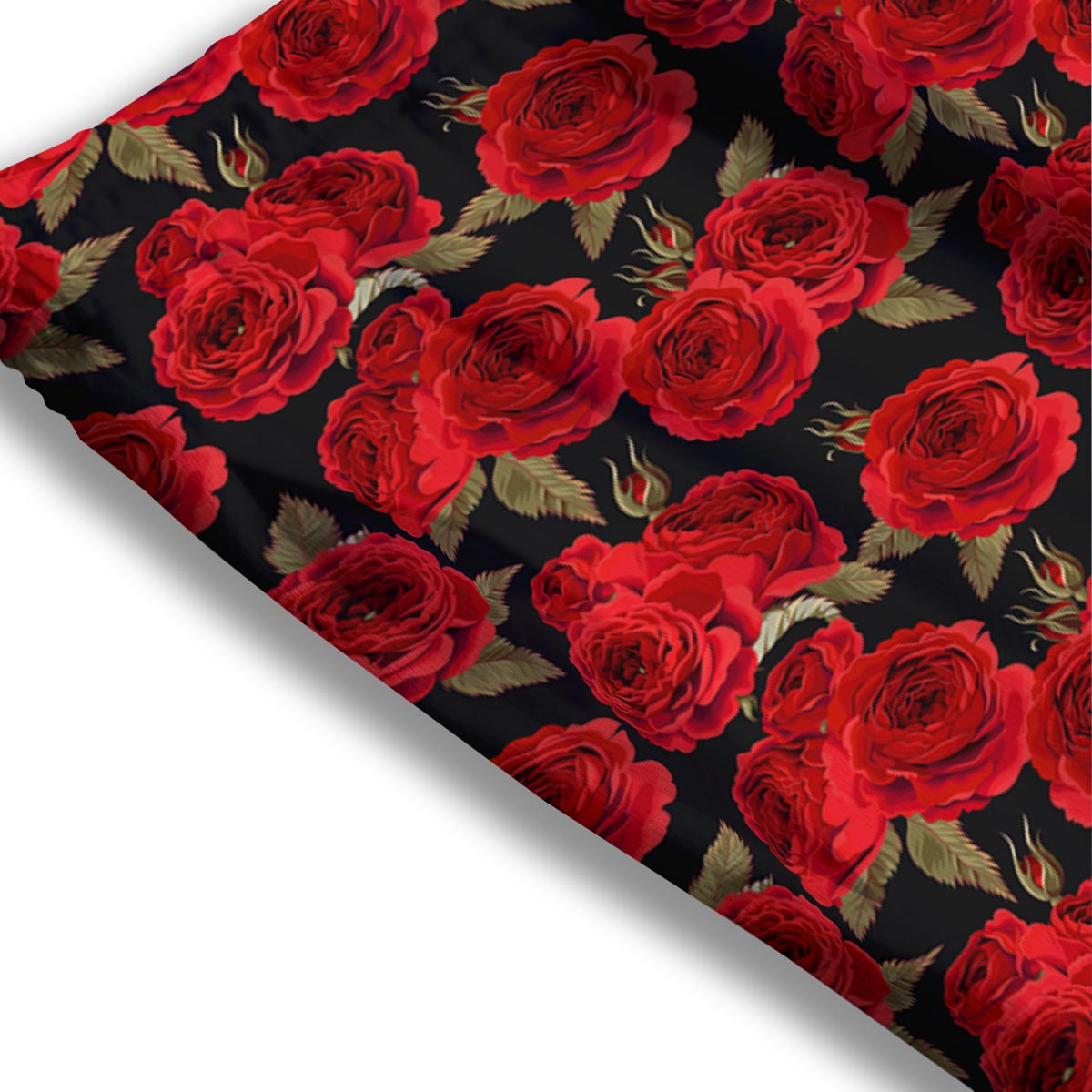 Floral Red Rose Print Pattern Mesh Shorts