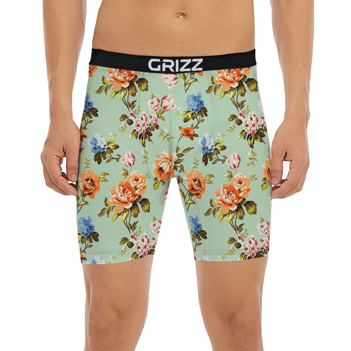 Floral Rose Flower Vintage Print Pattern Boxer Briefs-grizzshop