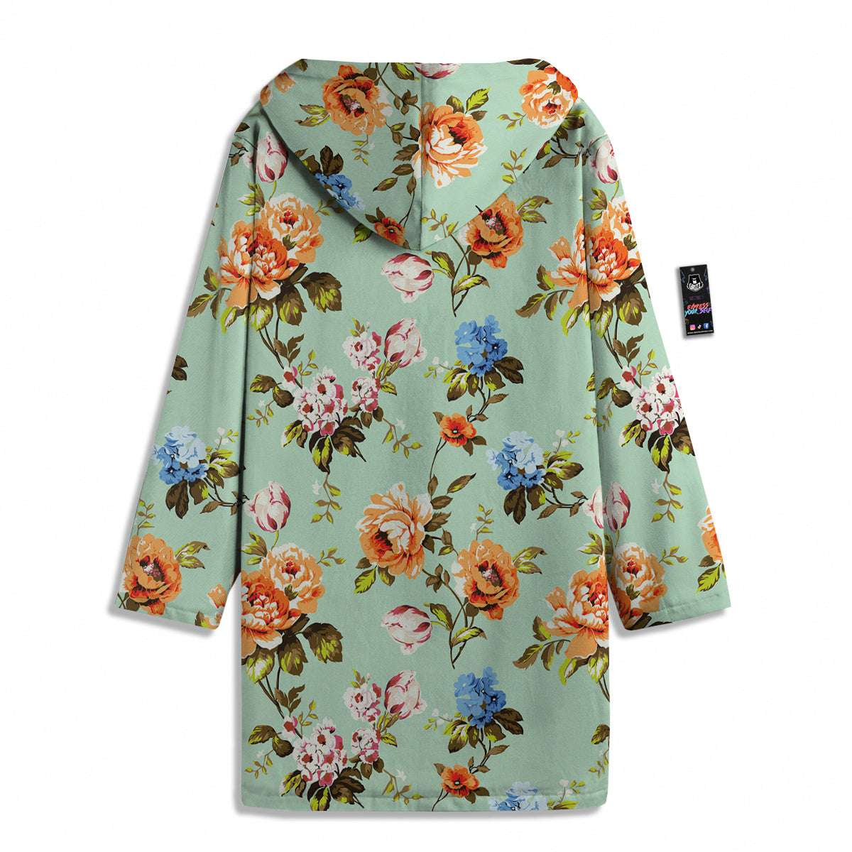 Floral Rose Flower Vintage Print Pattern Men's Windbreaker Jacket-grizzshop
