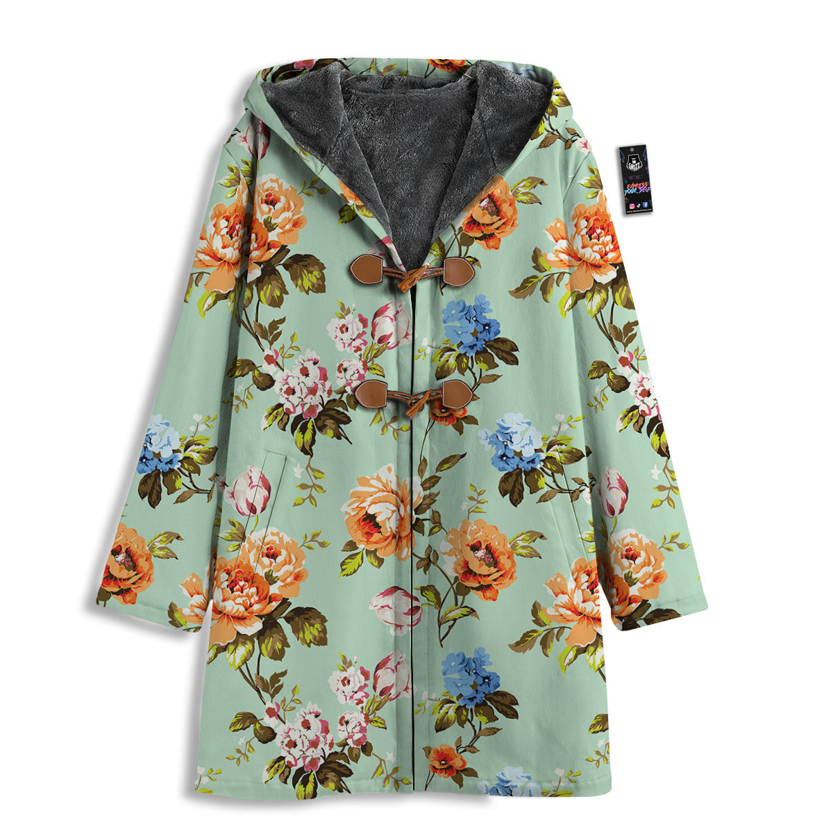 Floral Rose Flower Vintage Print Pattern Men's Windbreaker Jacket-grizzshop