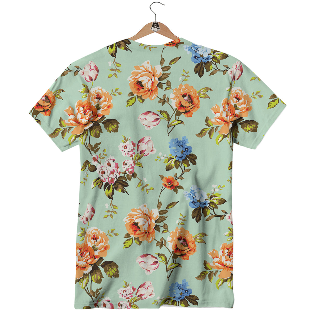 Floral Rose Flower Vintage Print Pattern T-Shirt-grizzshop