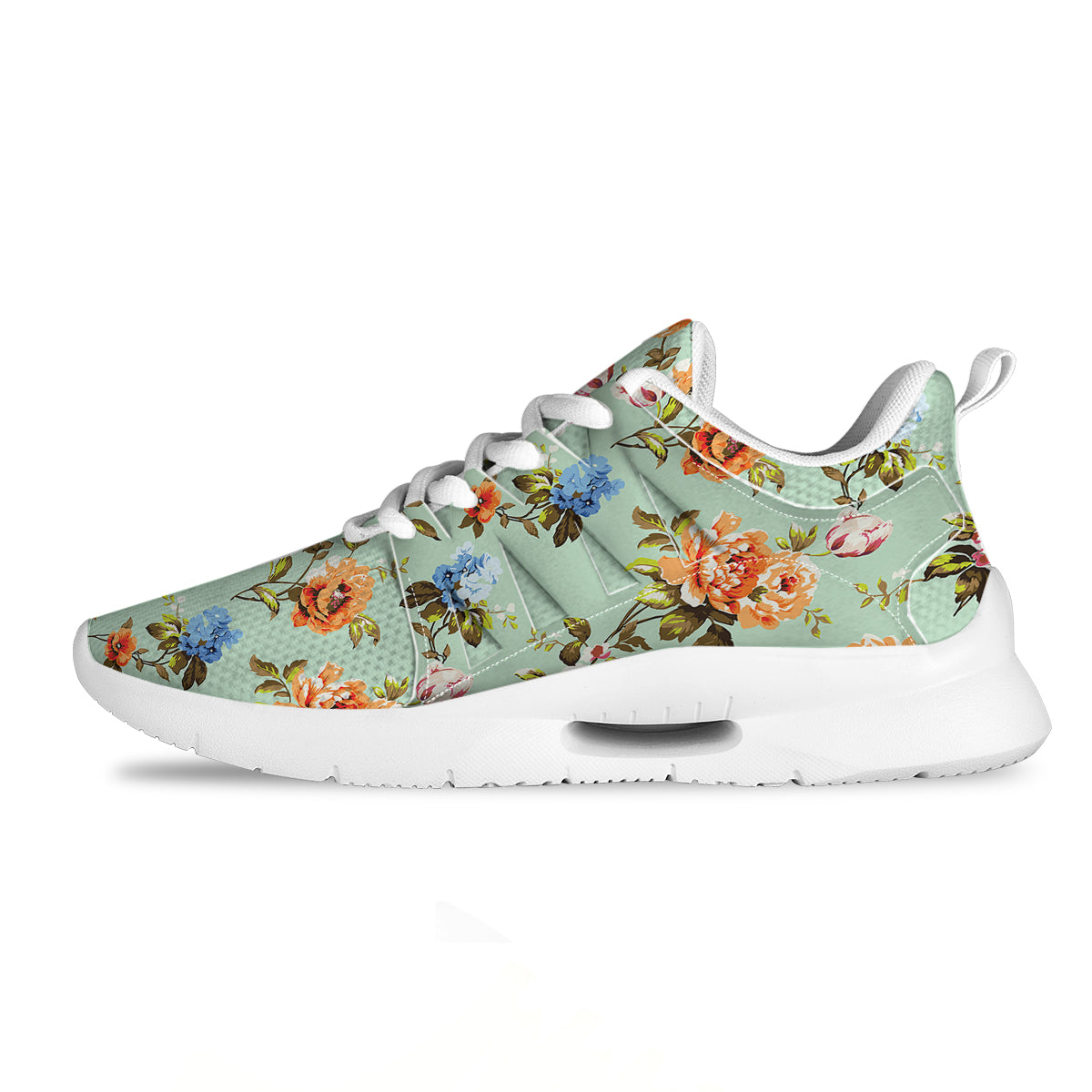 Floral Rose Flower Vintage Print Pattern Tennis Shoes-grizzshop