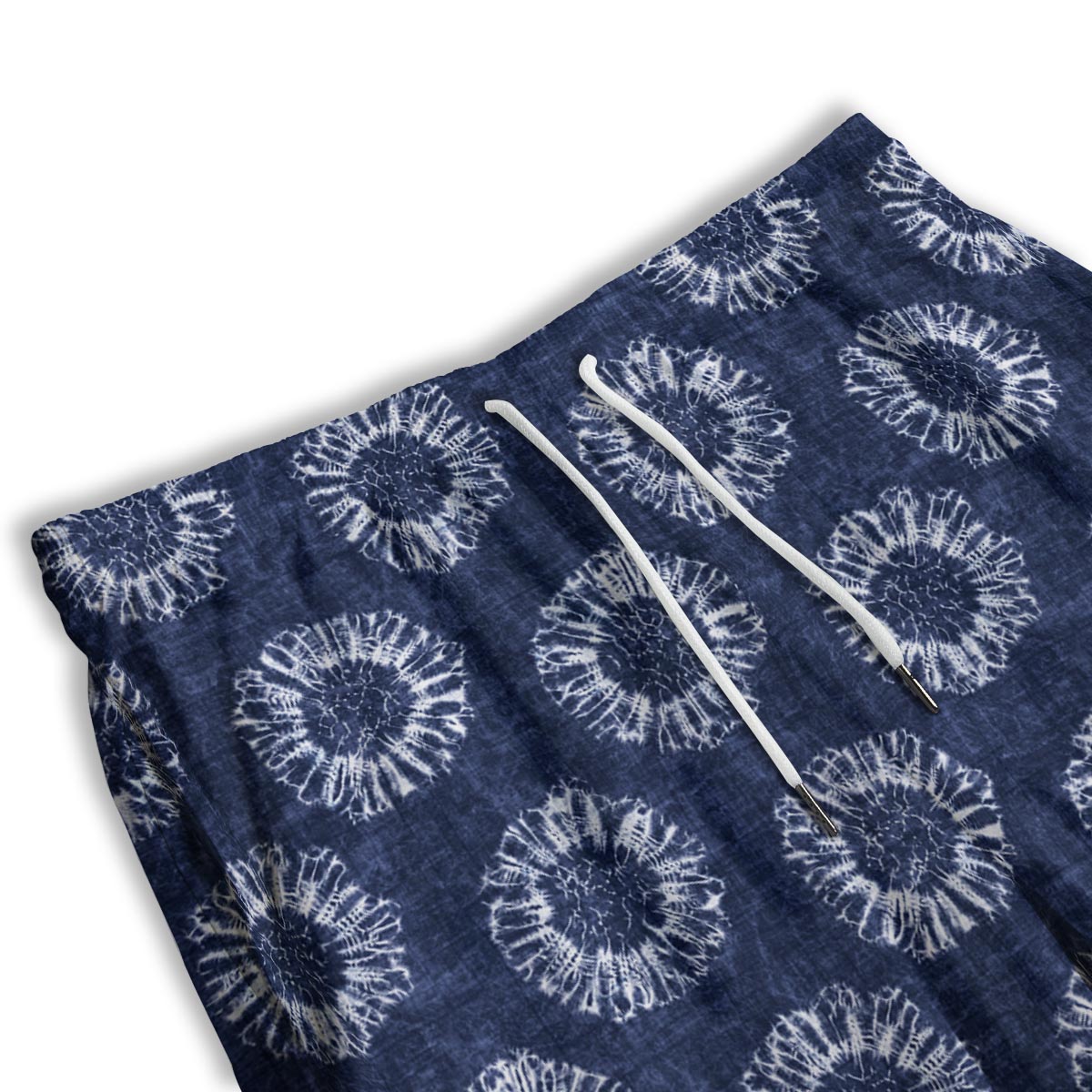 Floral Shibori Print Pattern Men's Athletic Shorts