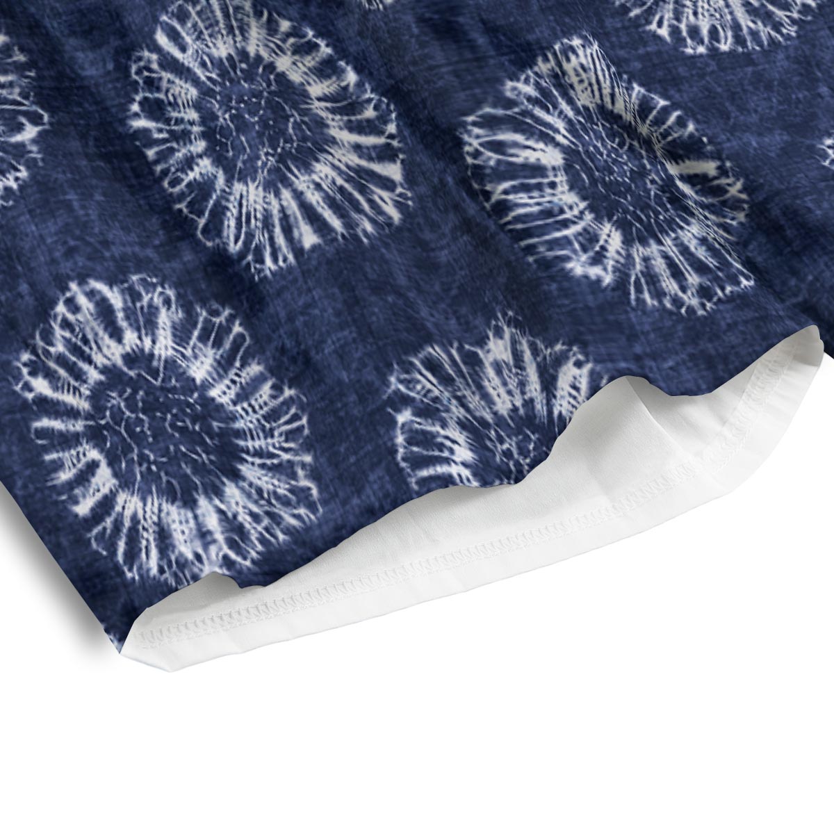 Floral Shibori Print Pattern Men's Athletic Shorts