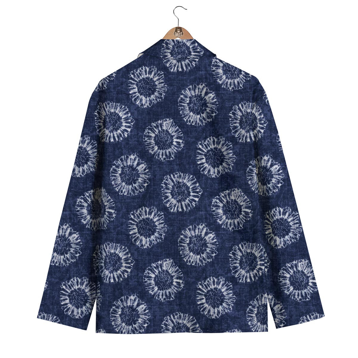 Floral Shibori Print Pattern Men's Blazer-grizzshop
