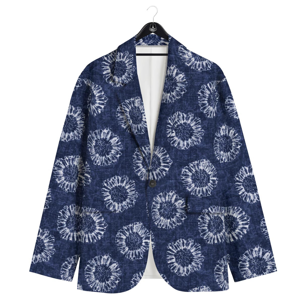 Floral Shibori Print Pattern Men's Sport Coat-grizzshop