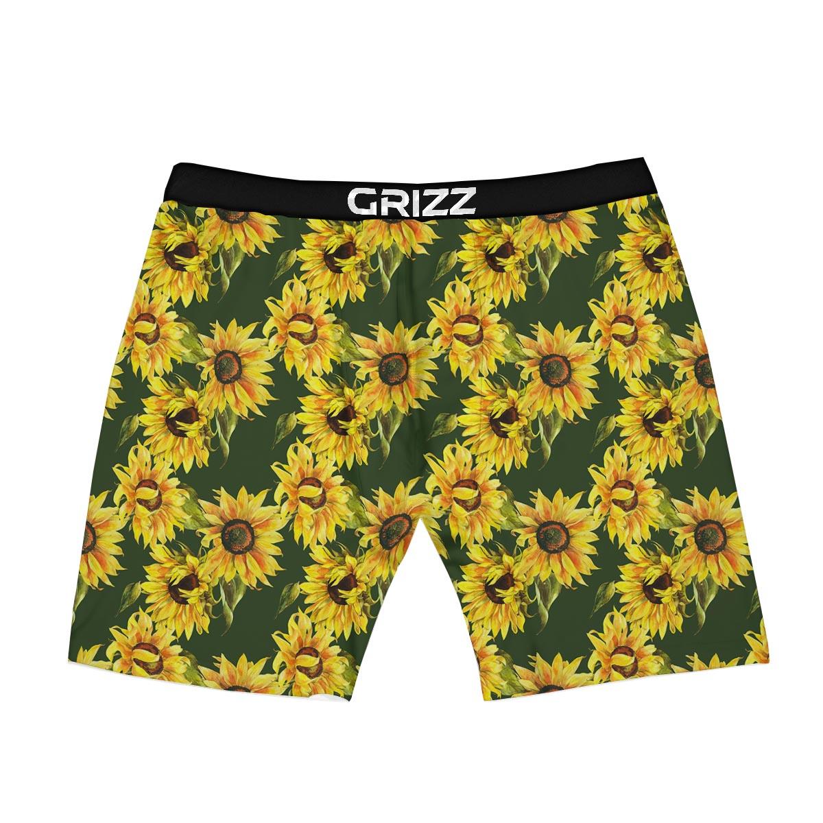 Floral Sunflower Print Pattern Boxer Briefs-grizzshop