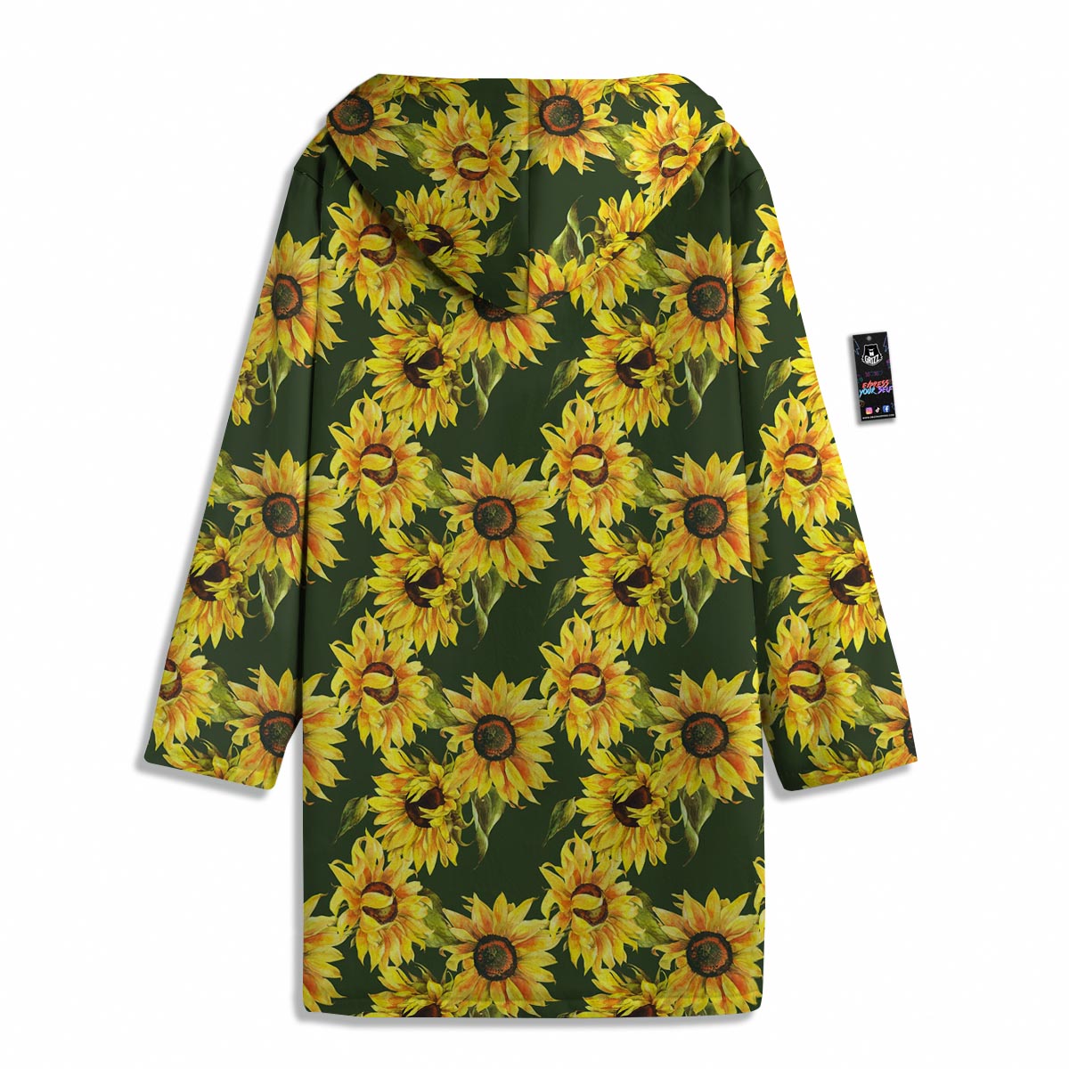 Floral Sunflower Print Pattern Men's Windbreaker Jacket-grizzshop