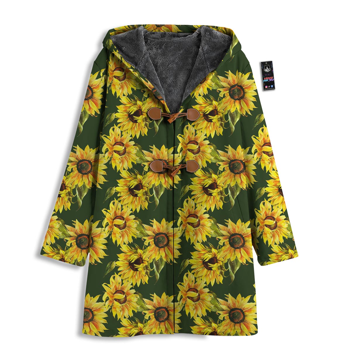 Floral Sunflower Print Pattern Men's Windbreaker Jacket-grizzshop