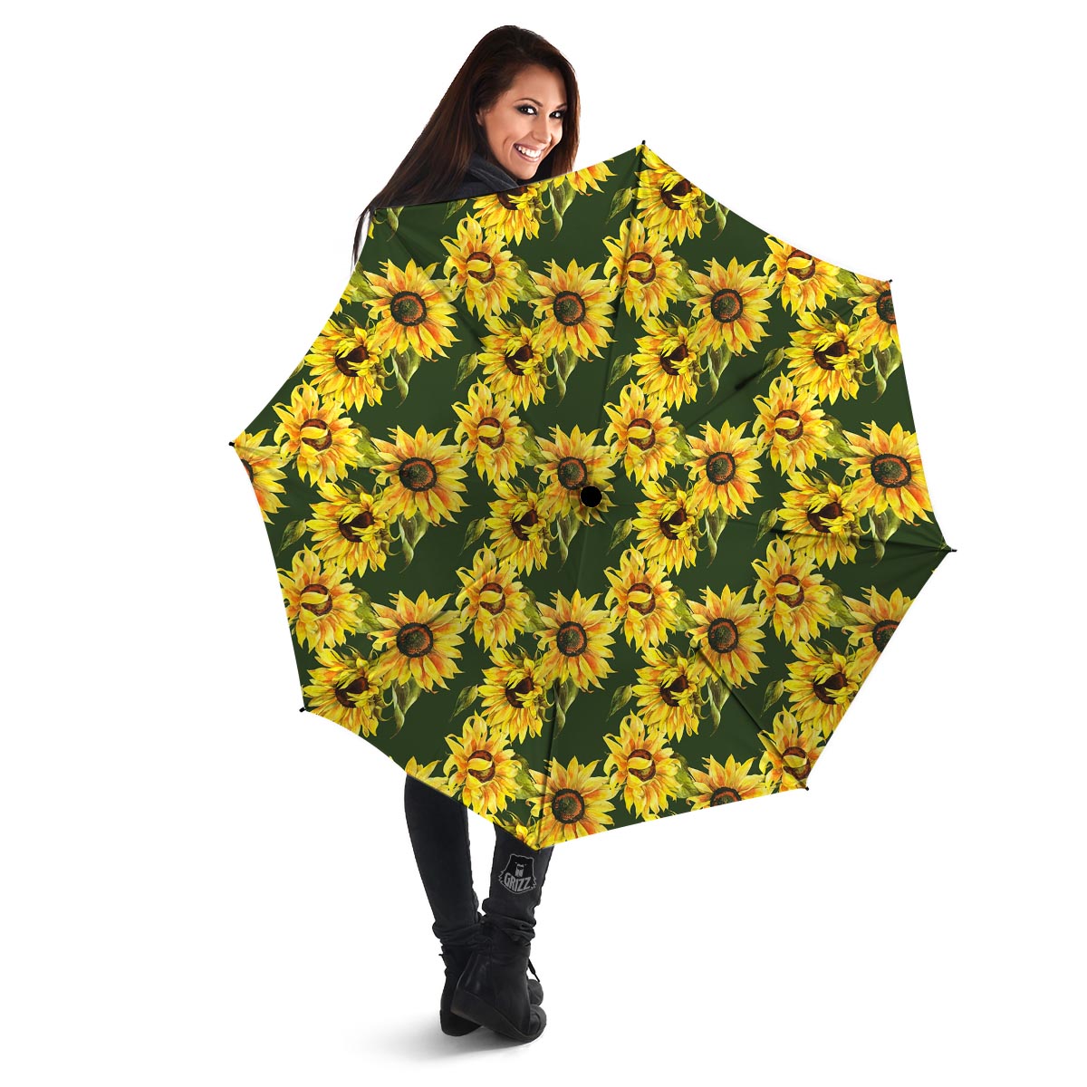 Floral Sunflower Print Pattern Umbrella-grizzshop