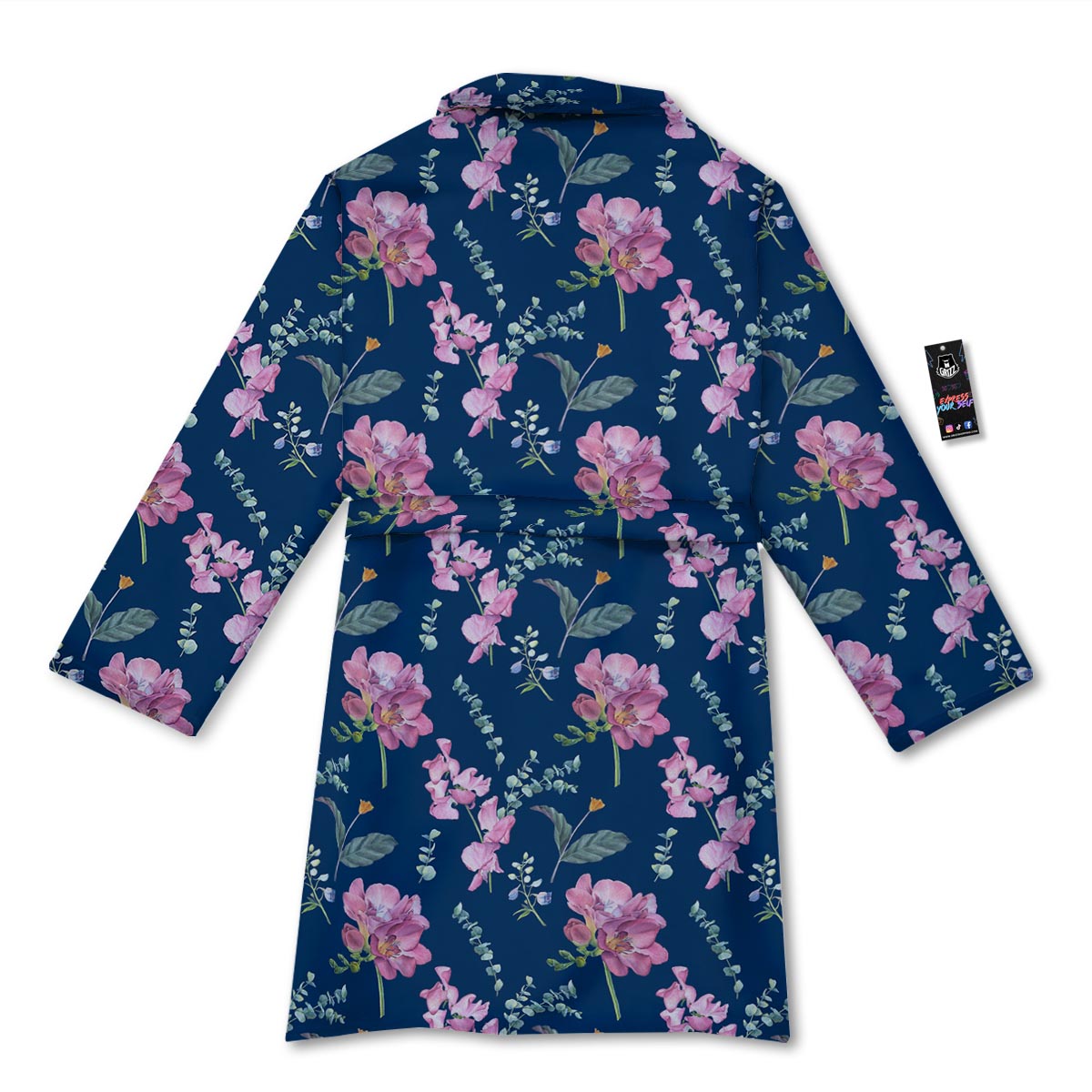 Floral Sweet Pea Print Pattern Bathrobe-grizzshop