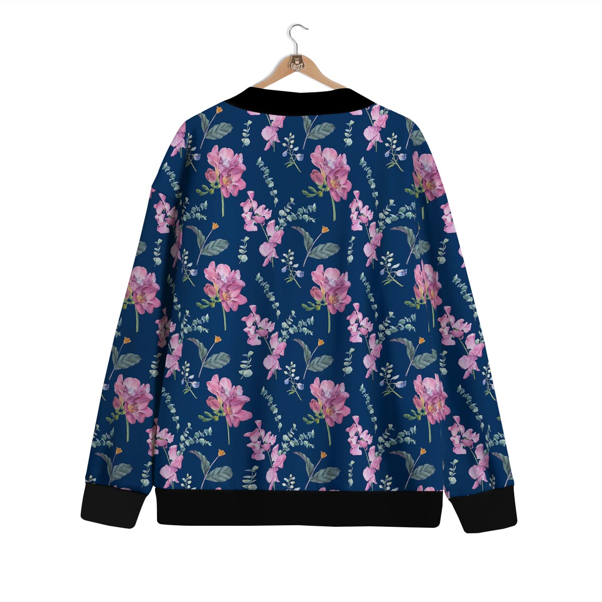 Floral Sweet Pea Print Pattern Cardigan-grizzshop