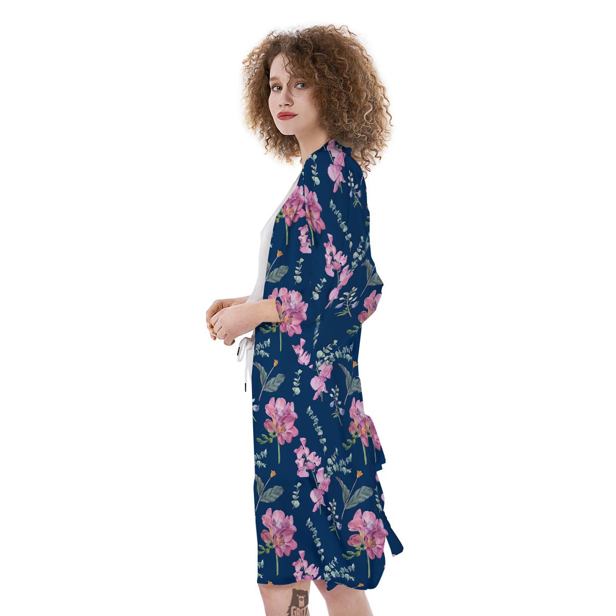 Floral Sweet Pea Print Pattern Kimono-grizzshop