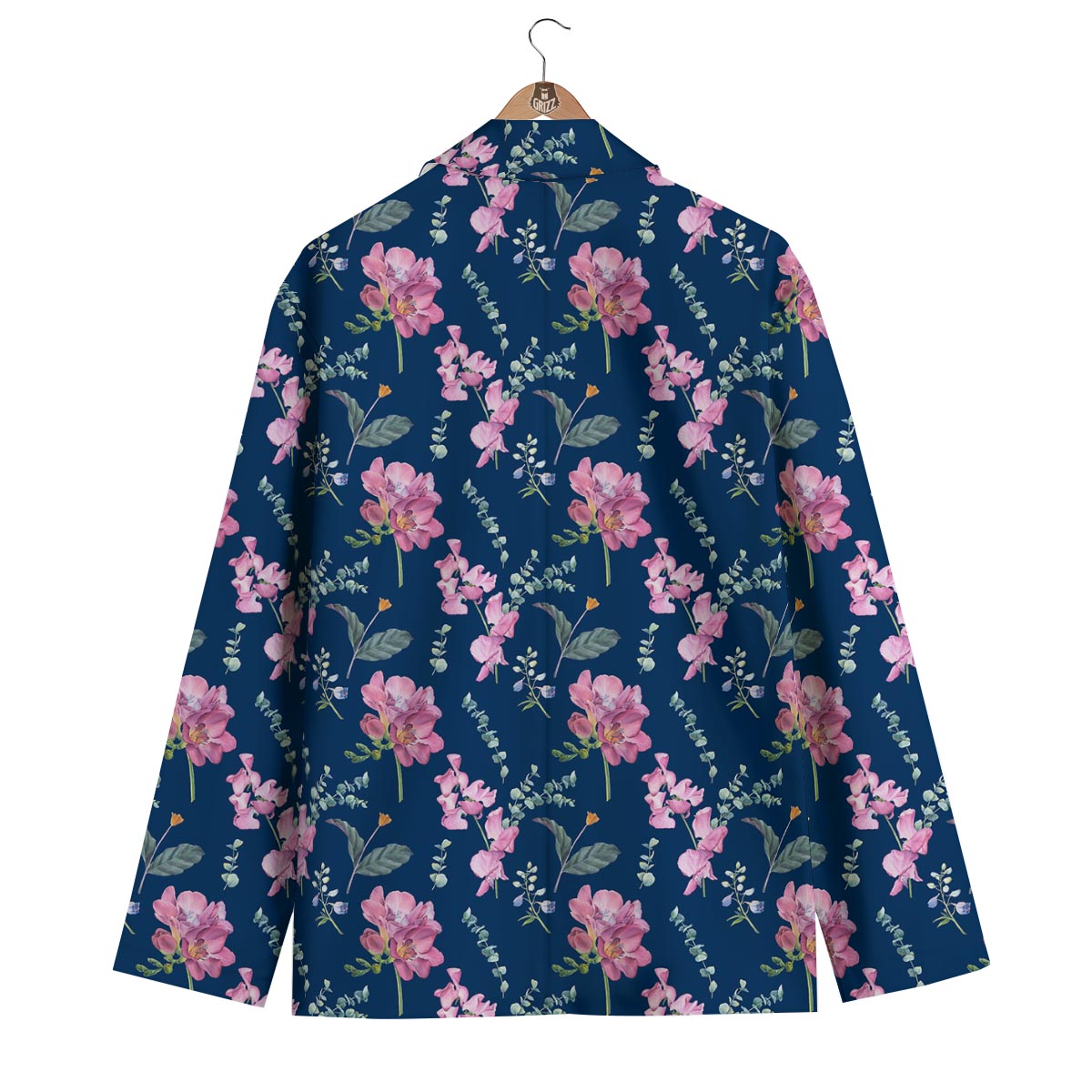 Floral Sweet Pea Print Pattern Men's Blazer-grizzshop