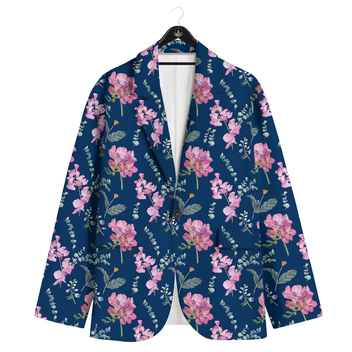 Floral Sweet Pea Print Pattern Men's Sport Coat-grizzshop