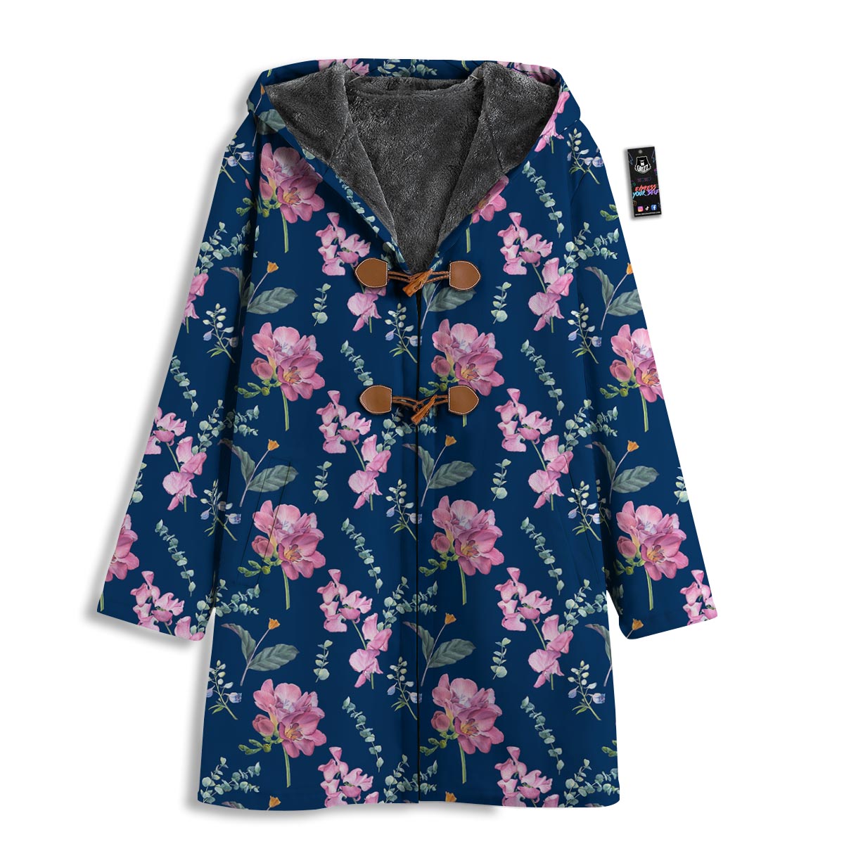 Floral Sweet Pea Print Pattern Men's Windbreaker Jacket-grizzshop