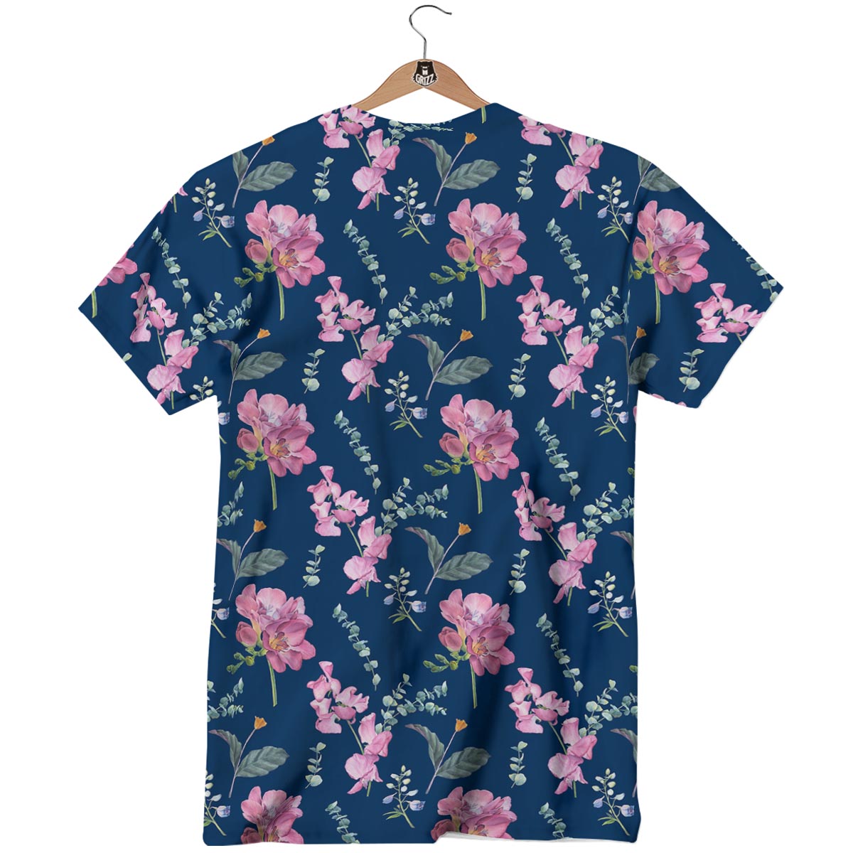 Floral Sweet Pea Print Pattern T-Shirt-grizzshop