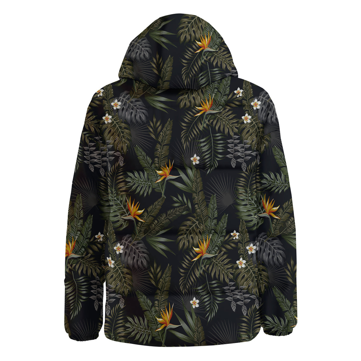 Floral Tropical Vintage Print Pattern Down Jacket-grizzshop